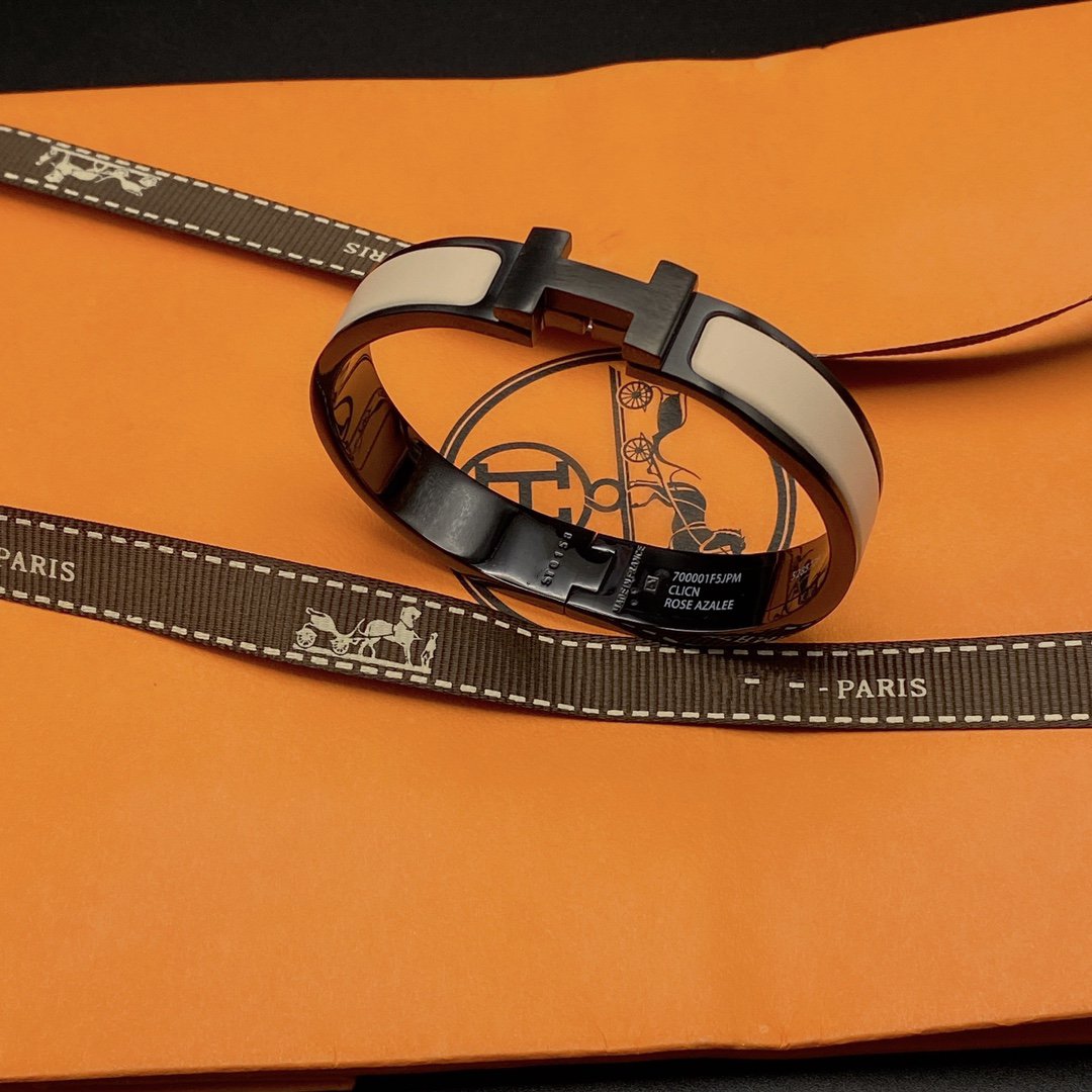 ¡®Imperial¡¯H BRACELET 12MM BLACK BEIGE CERAMIC