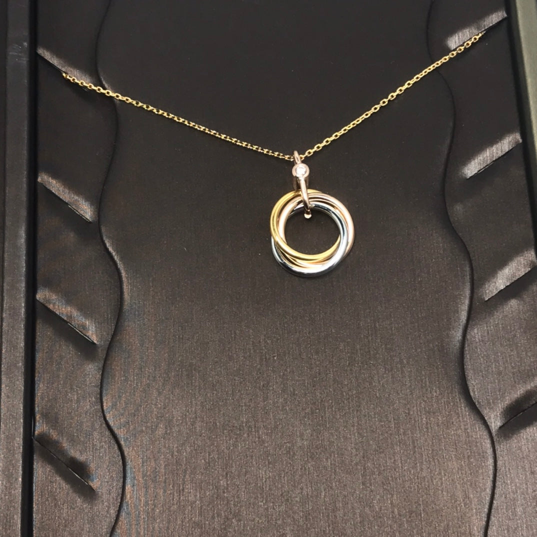 ¡®Imperial¡¯TRINITY SILVER GOLD PINK GOLD NECKLACE