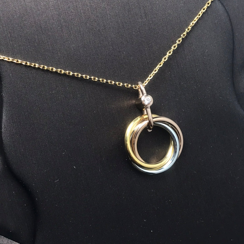 ¡®Imperial¡¯TRINITY SILVER GOLD PINK GOLD NECKLACE