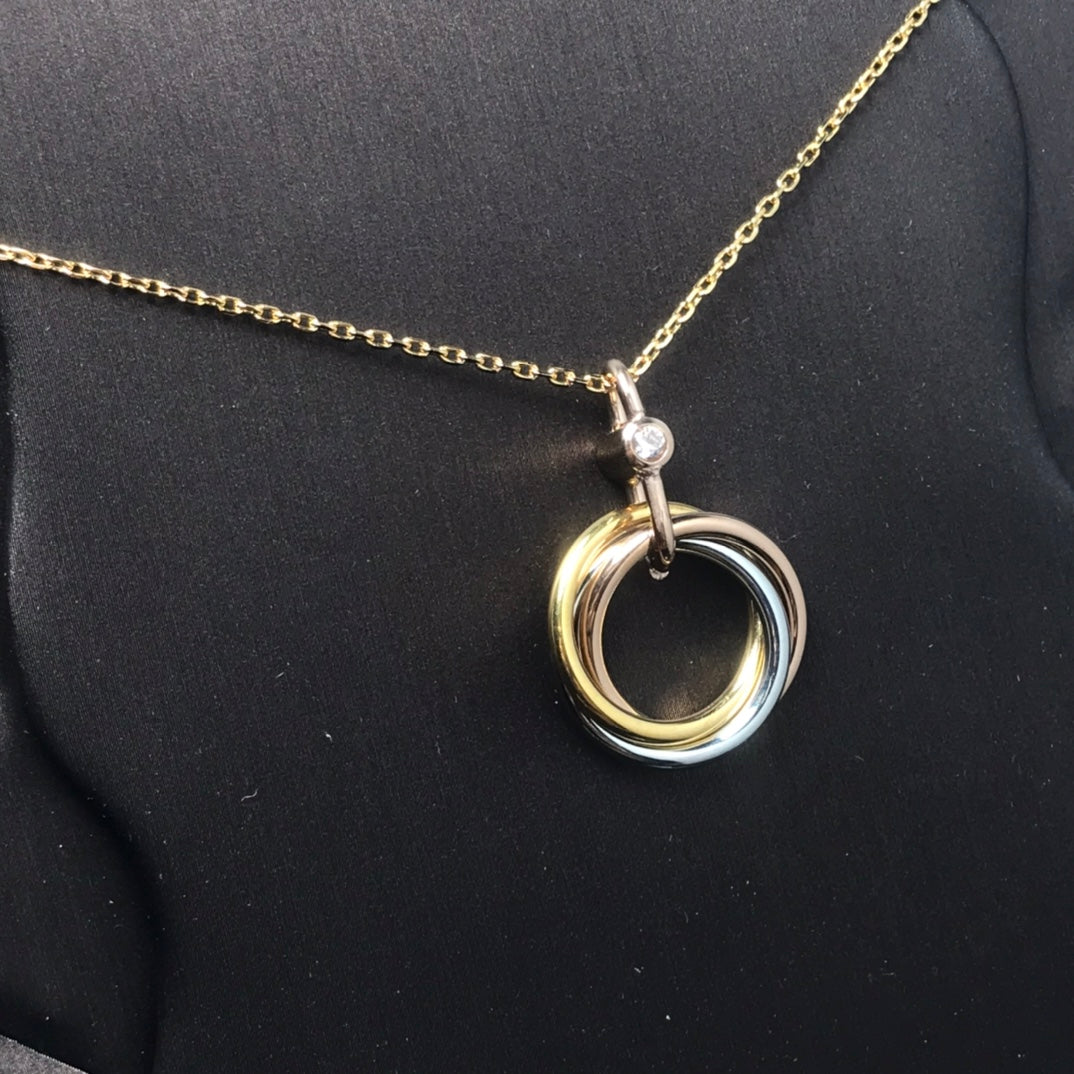 ¡®Imperial¡¯TRINITY SILVER GOLD PINK GOLD NECKLACE