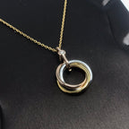 ¡®Imperial¡¯TRINITY SILVER GOLD PINK GOLD NECKLACE