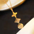 ¡®Imperial¡¯STAR AND SUN DIAMOND PINK GOLD NECKLACE