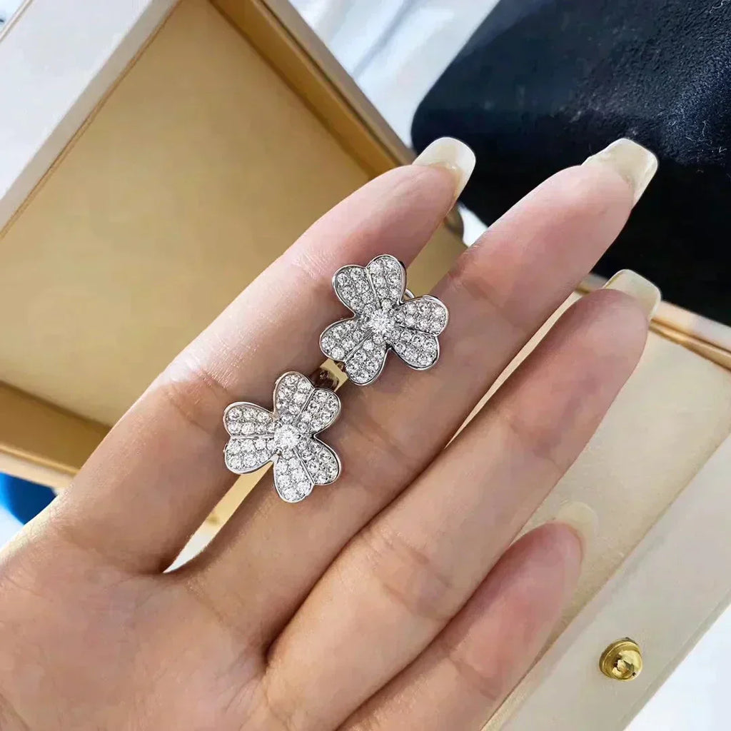 ¡®Imperial¡¯CLOVER COMOS DIAMOND EARRINGS SILVER