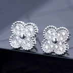 ¡®Imperial¡¯CLOVER 1 MOTIFS DIAMOND STUD EARRINGS SILVER