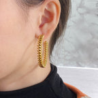 ¡®Imperial¡¯CLASH HOOP EARRINGS