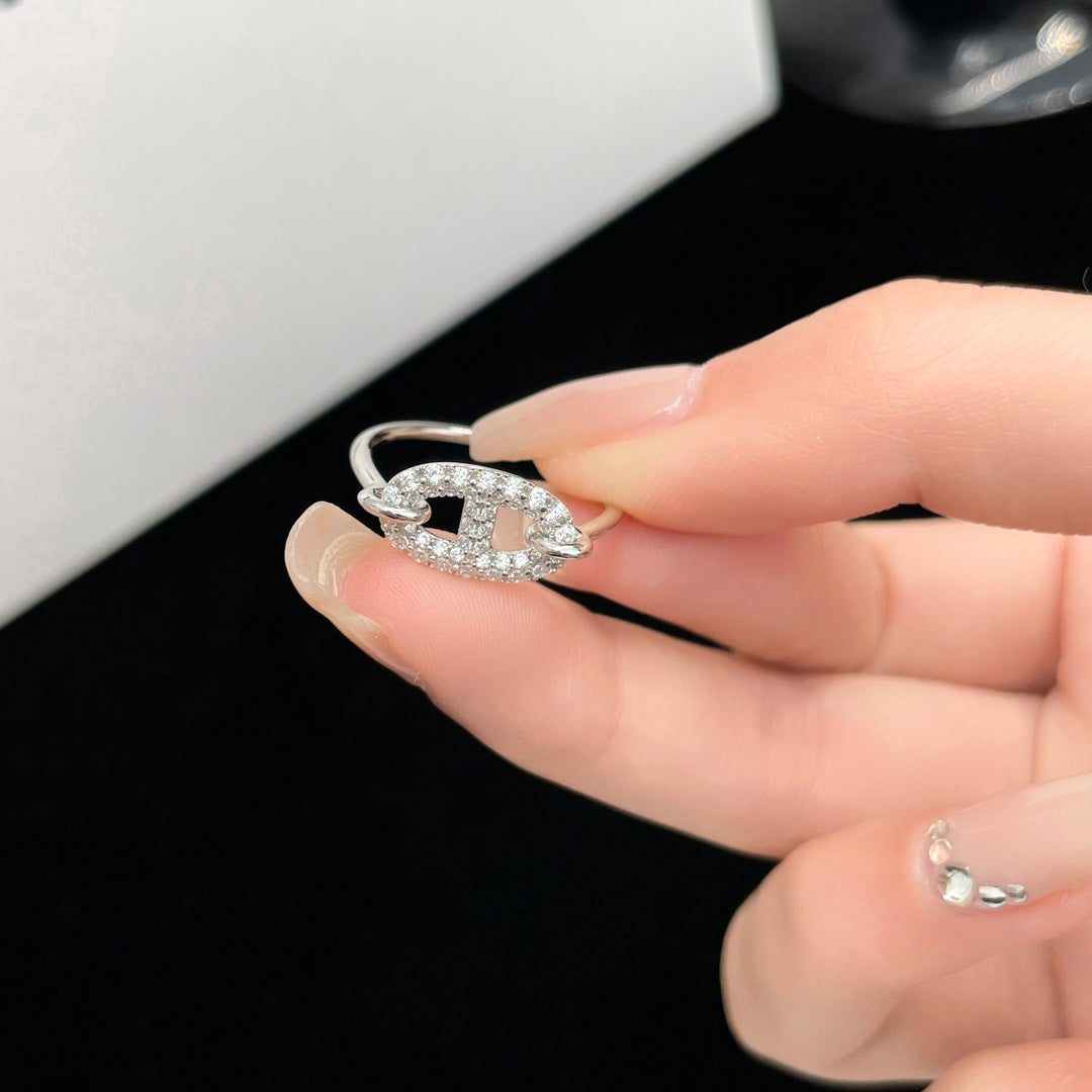 ¡®Imperial¡¯RONDE SMALL SILVER DIAMOND RING