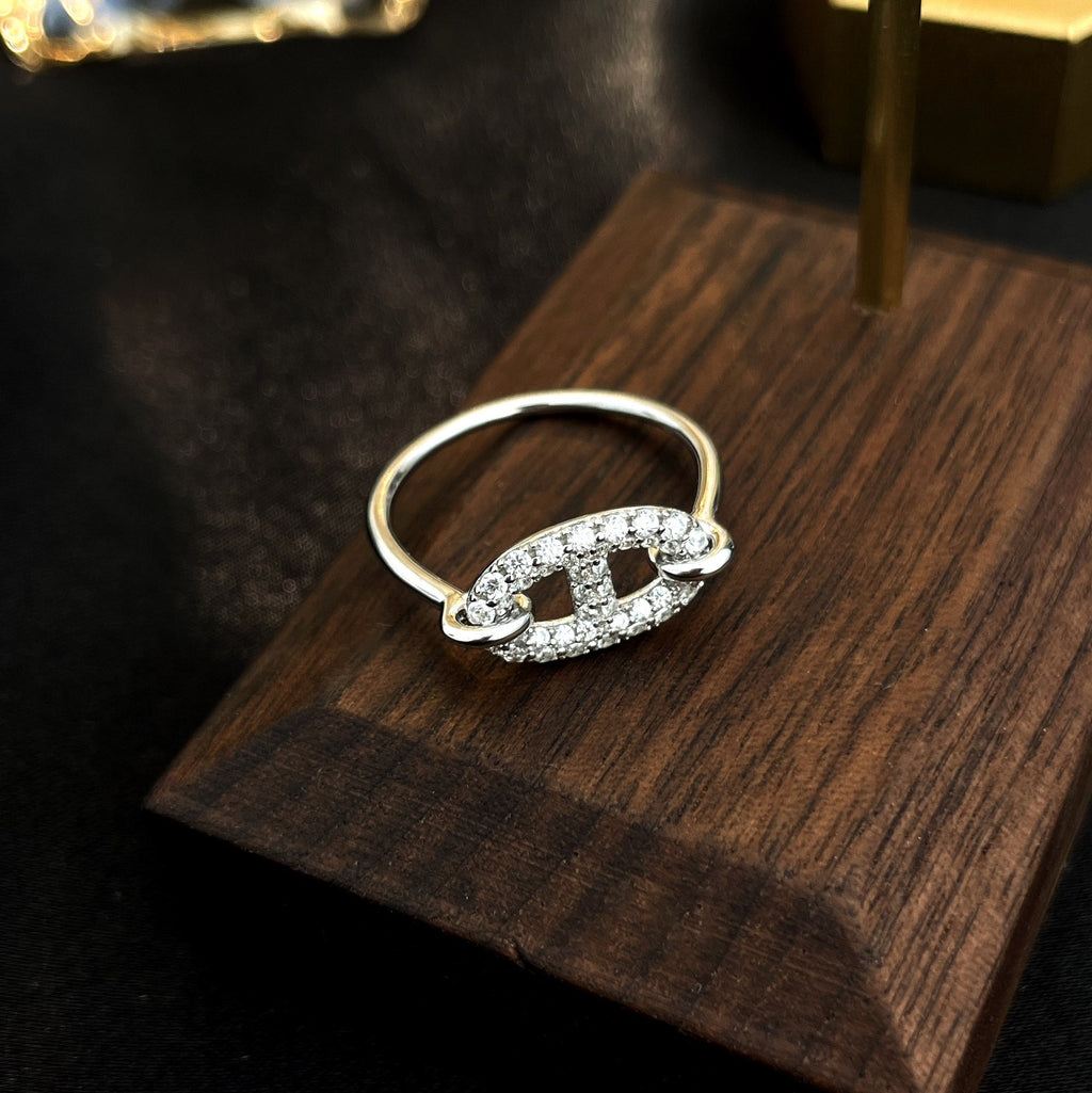 ¡®Imperial¡¯RONDE SMALL SILVER DIAMOND RING