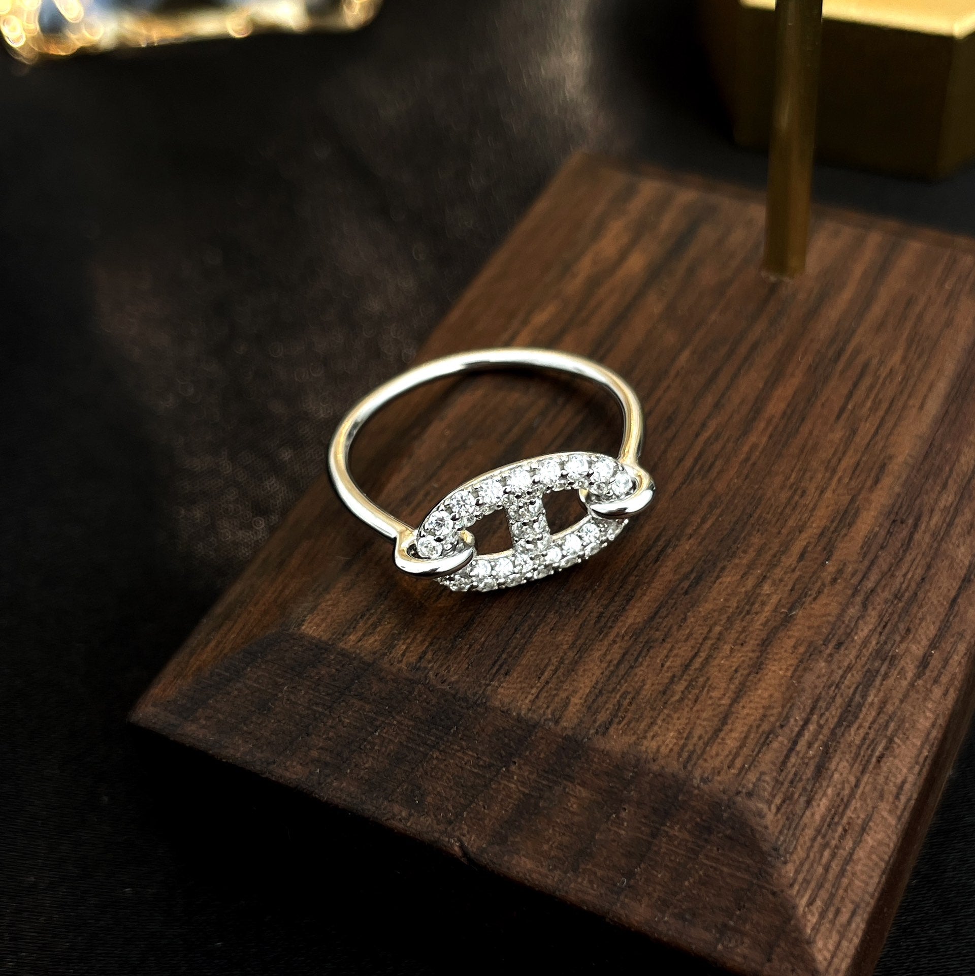 ¡®Imperial¡¯RONDE SMALL SILVER DIAMOND RING
