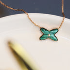 ¡®Imperial¡¯JEUX MALACHITE 1 DIAMOND PINK GOLD NECKLACE
