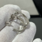 ¡®Imperial¡¯LOVE DIAMOND SILVER HOOP EARRINGS