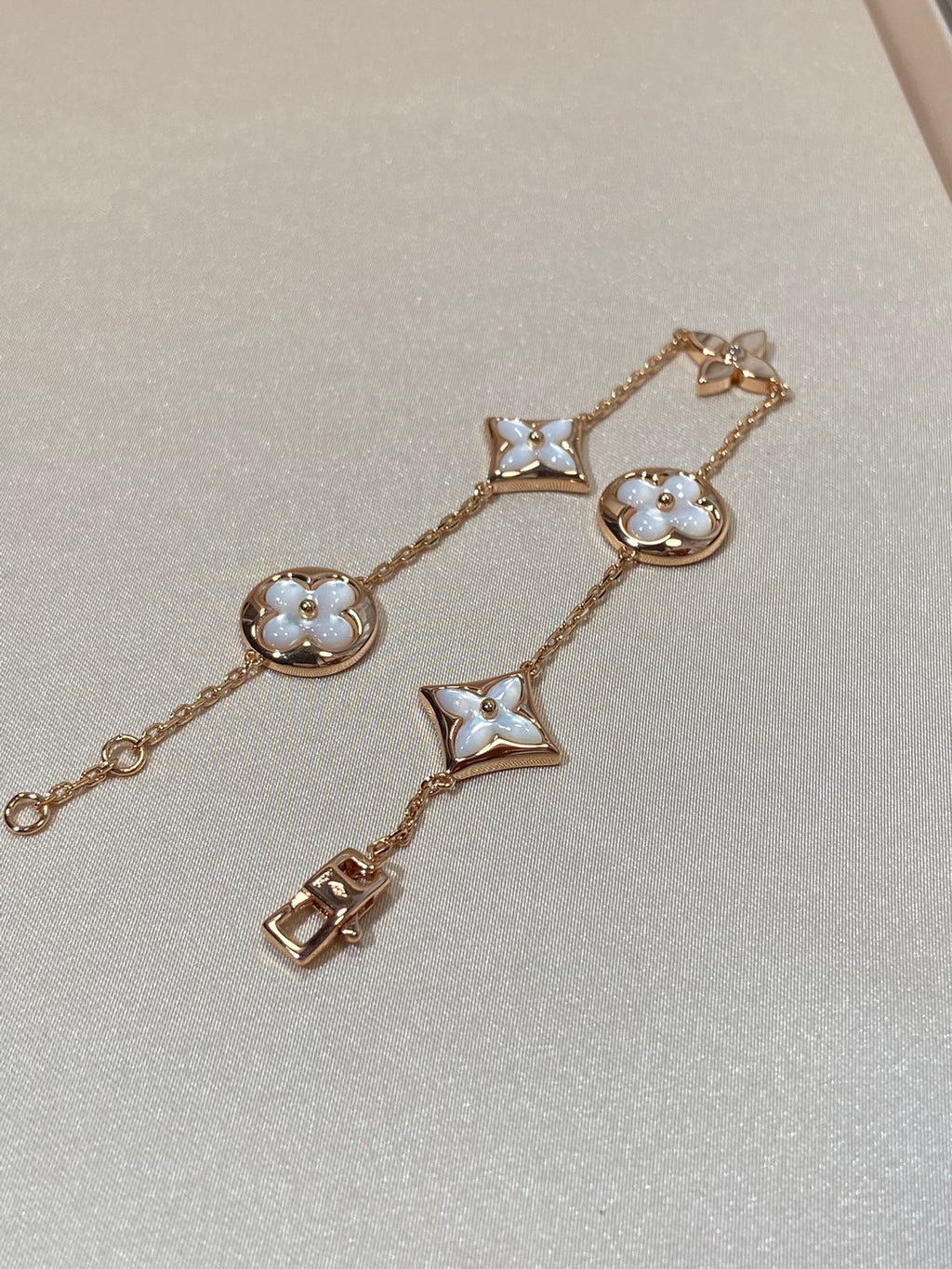 ¡®Imperial¡¯STAR AND SUN 5 MOTIF MOP PINK GOLD BRACELET