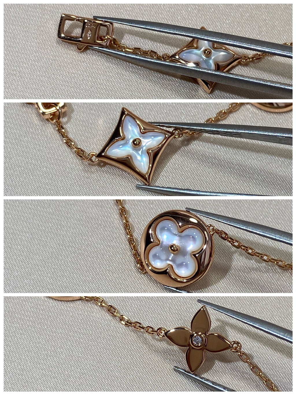 ¡®Imperial¡¯STAR AND SUN 5 MOTIF MOP PINK GOLD BRACELET