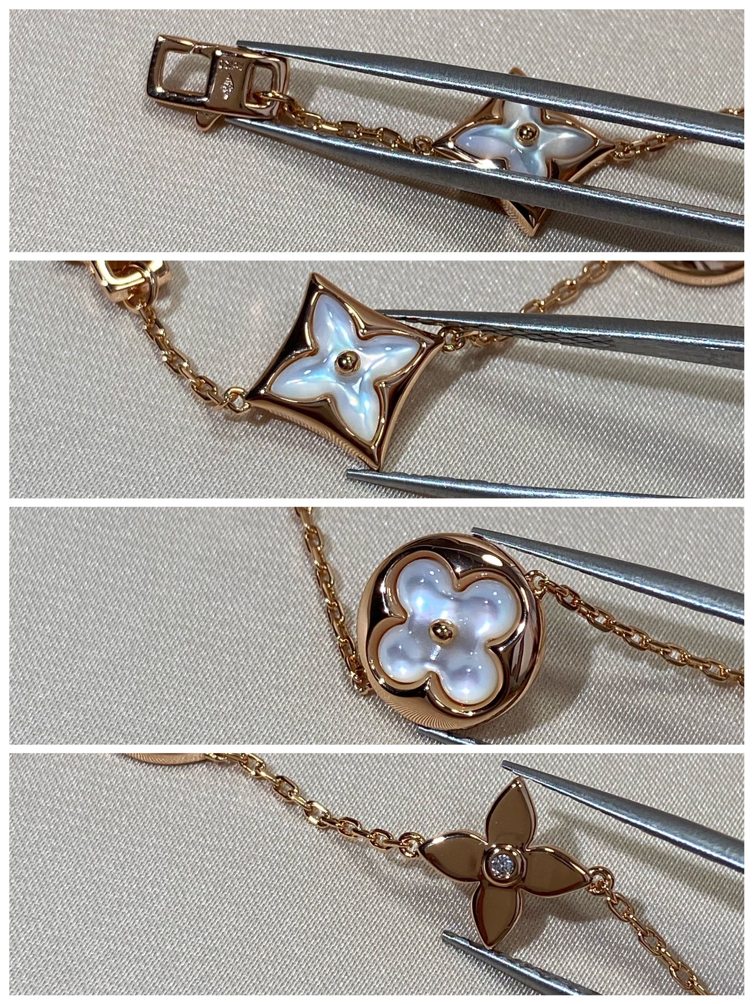 ¡®Imperial¡¯STAR AND SUN 5 MOTIF MOP PINK GOLD BRACELET