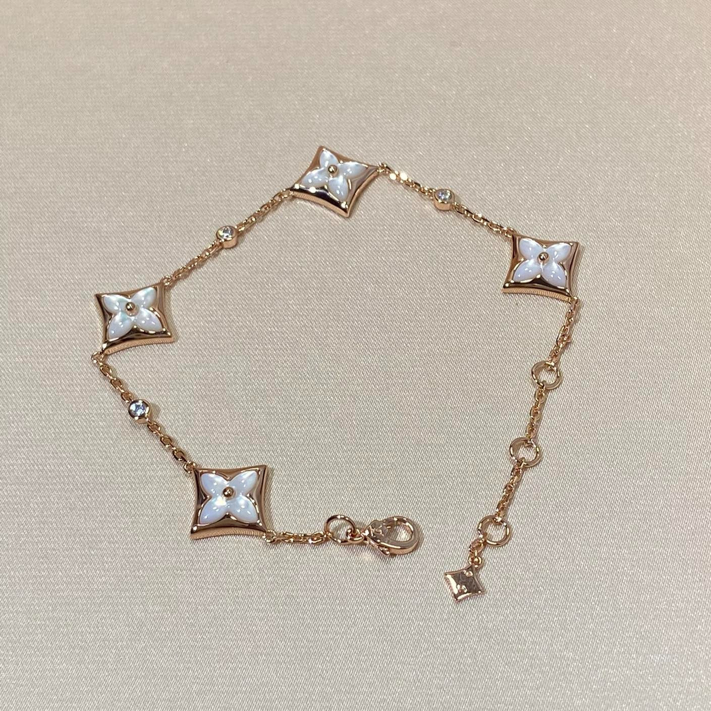 ¡®Imperial¡¯STAR 4 MOTIF MOP DIAMOND PINK GOLD BRACELET