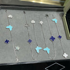 ¡®Imperial¡¯LUCKY CLOVER SILVER 11 MOTIF NECKLACE