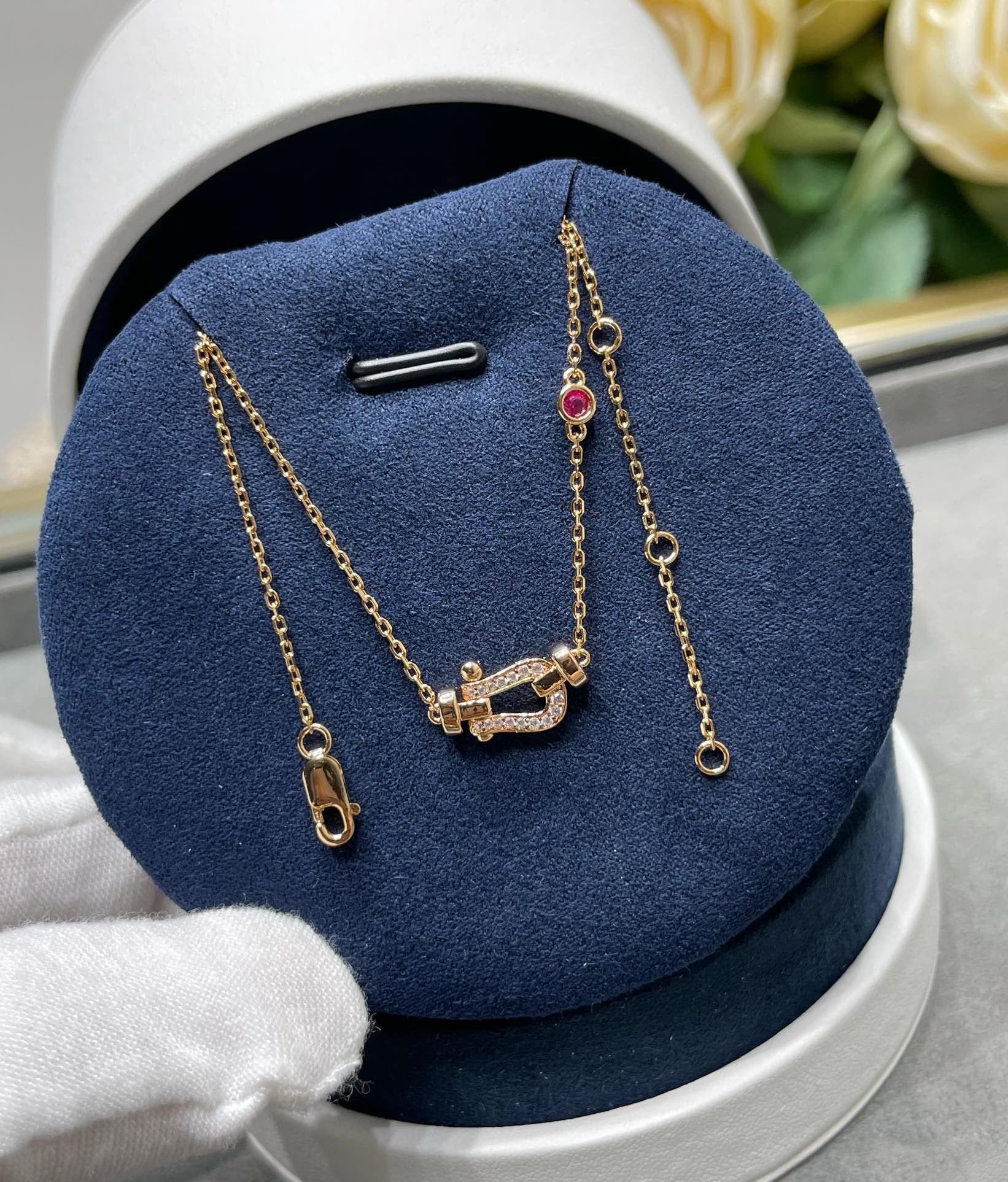 ¡®Imperial¡¯FORCE 10 DIAMOND PINK GOLD NECKLACE