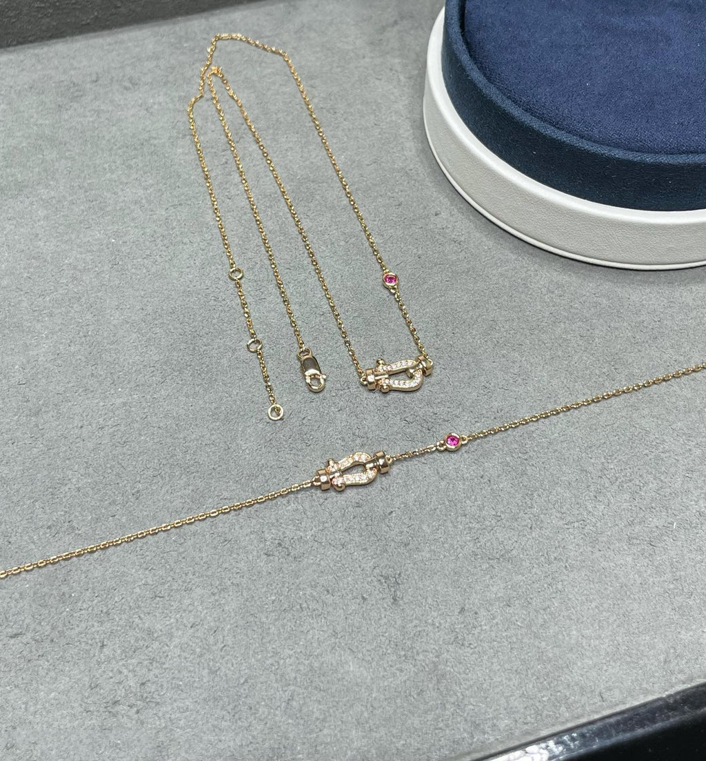 ¡®Imperial¡¯FORCE 10 DIAMOND PINK GOLD NECKLACE
