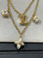 ¡®Imperial¡¯FLOWERGRAM GOLD MOP DOUBLE ROW NECKLACE