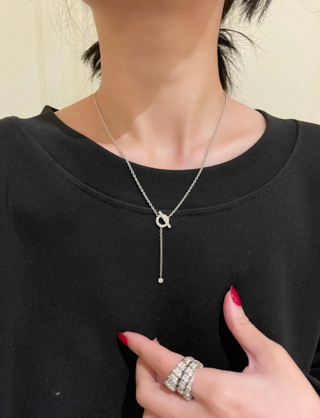 ¡®Imperial¡¯FINESSE SILVER DIAMOND NECKLACE