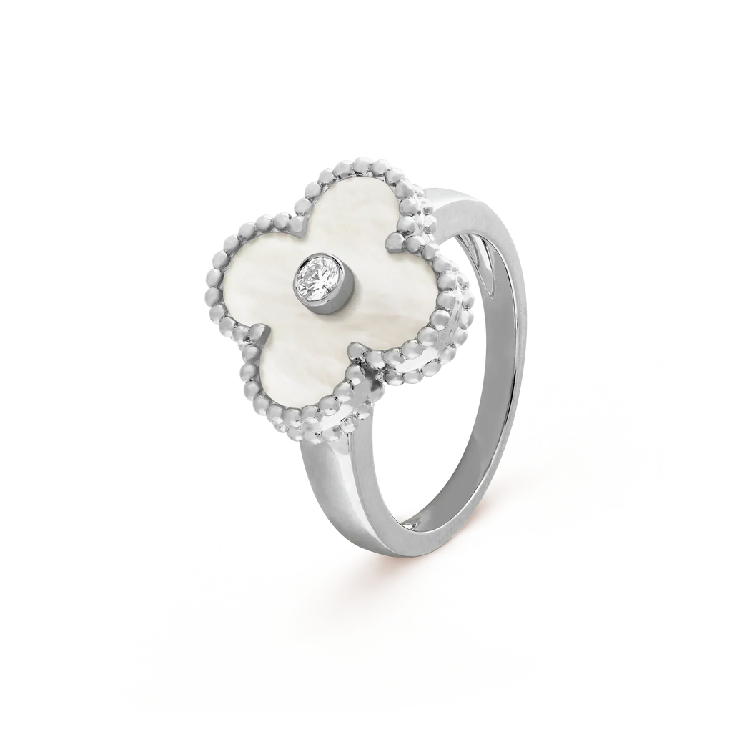 ¡®Imperial¡¯CLOVER SILVER MOP DIAMOND RING