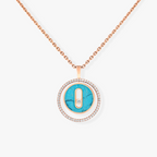 [Imperial] MOVE 1 DIAMOND TURQUOISE PINK GOLD DIAMOND NECKLACE
