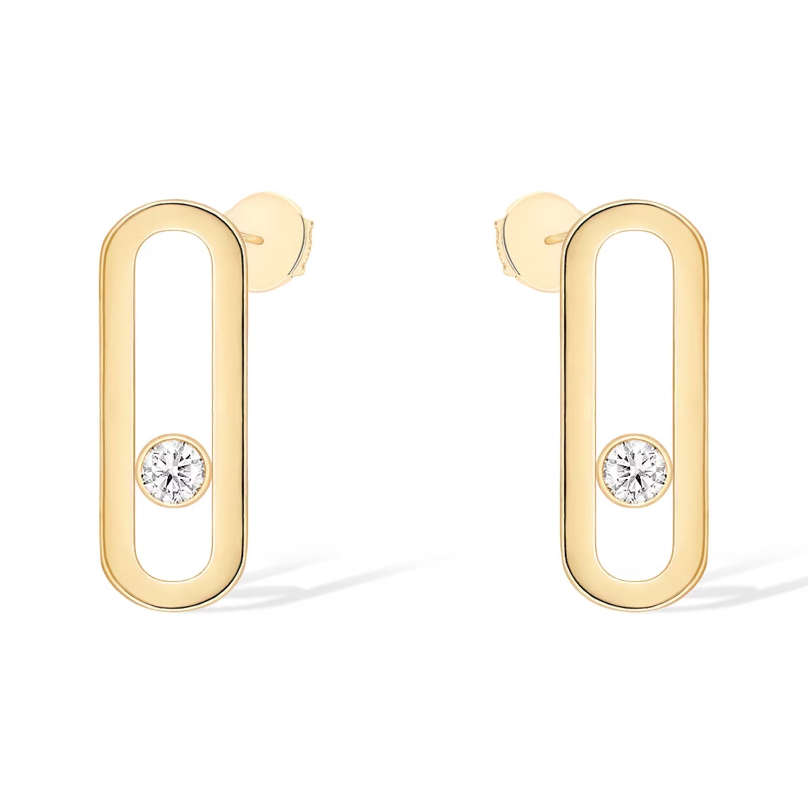 [Imperial] MOVE UNO SMALL 1 DIAMOND EARRINGS