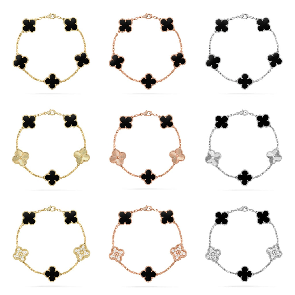 [Imperial]New CLOVER 5 MOTIF ONYXS BRACELET COLLECTION