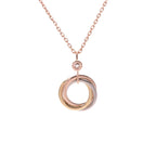 ¡®Imperial¡¯TRINITY SILVER GOLD PINK GOLD NECKLACE