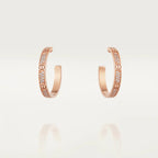 ¡®Imperial¡¯LOVE DIAMOND PINK GOLD HOOP EARRINGS
