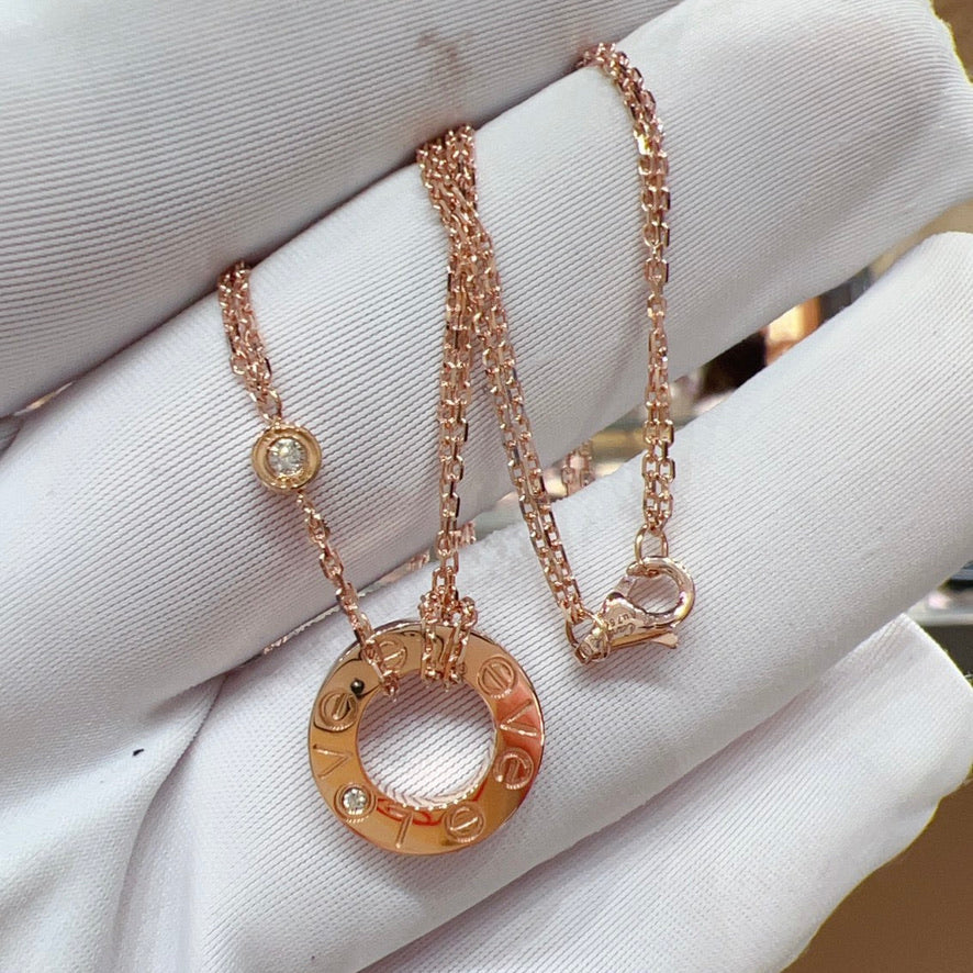 ¡®Imperial¡¯LOVE NECKLACE 16MM 2 DIAMONDS