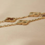 [Imperial]New  CLOVER 5 MOTIF RED CORNELIAN BRACELET COLLECTION