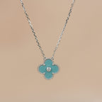 ¡®Imperial¡¯CLOVER 15MM DIAMOND SVRES PORCELAIN  NECKLACE SILVER