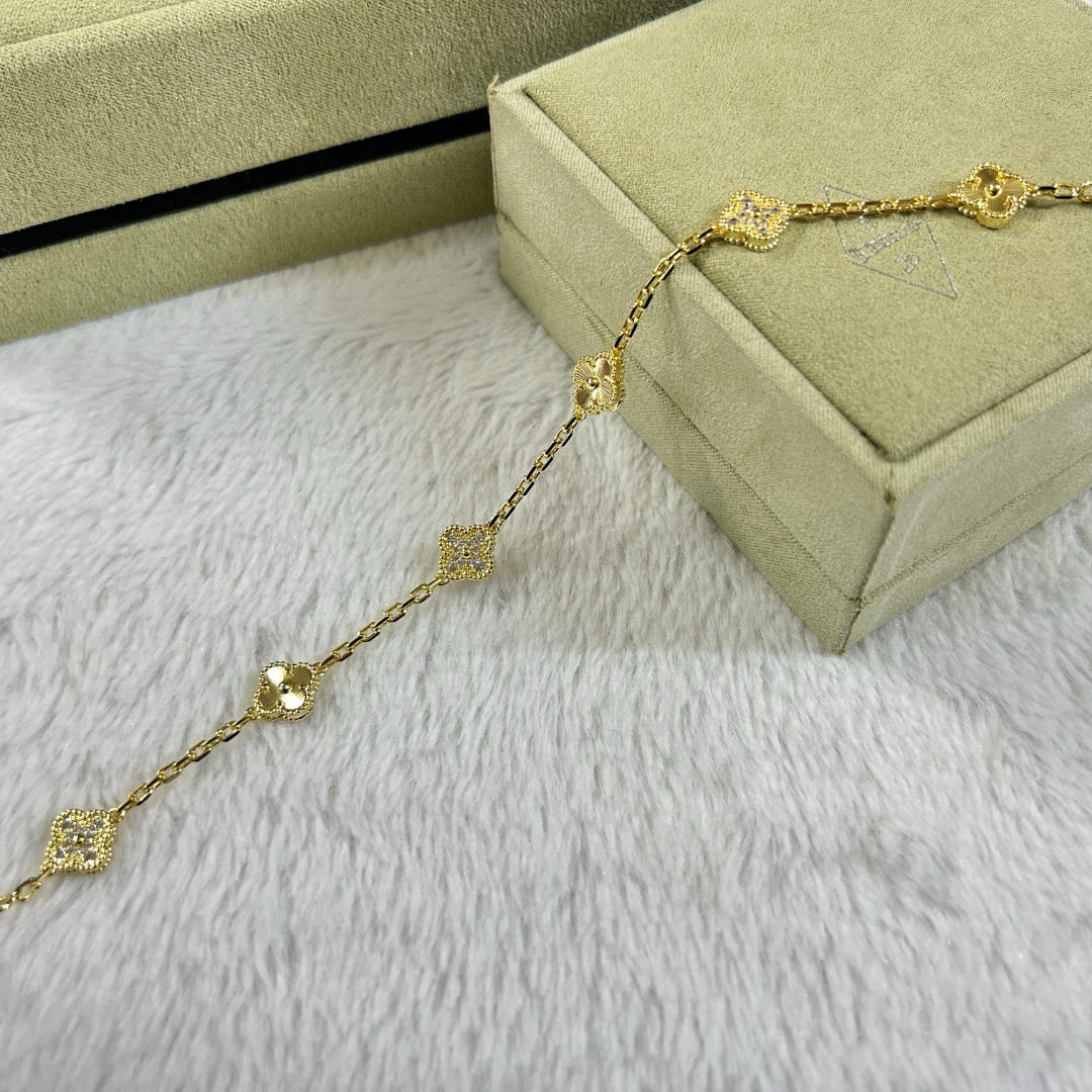 [¡®Imperial¡¯]CLOVER 6 MOTIF DIAMOND LASER BRACELET