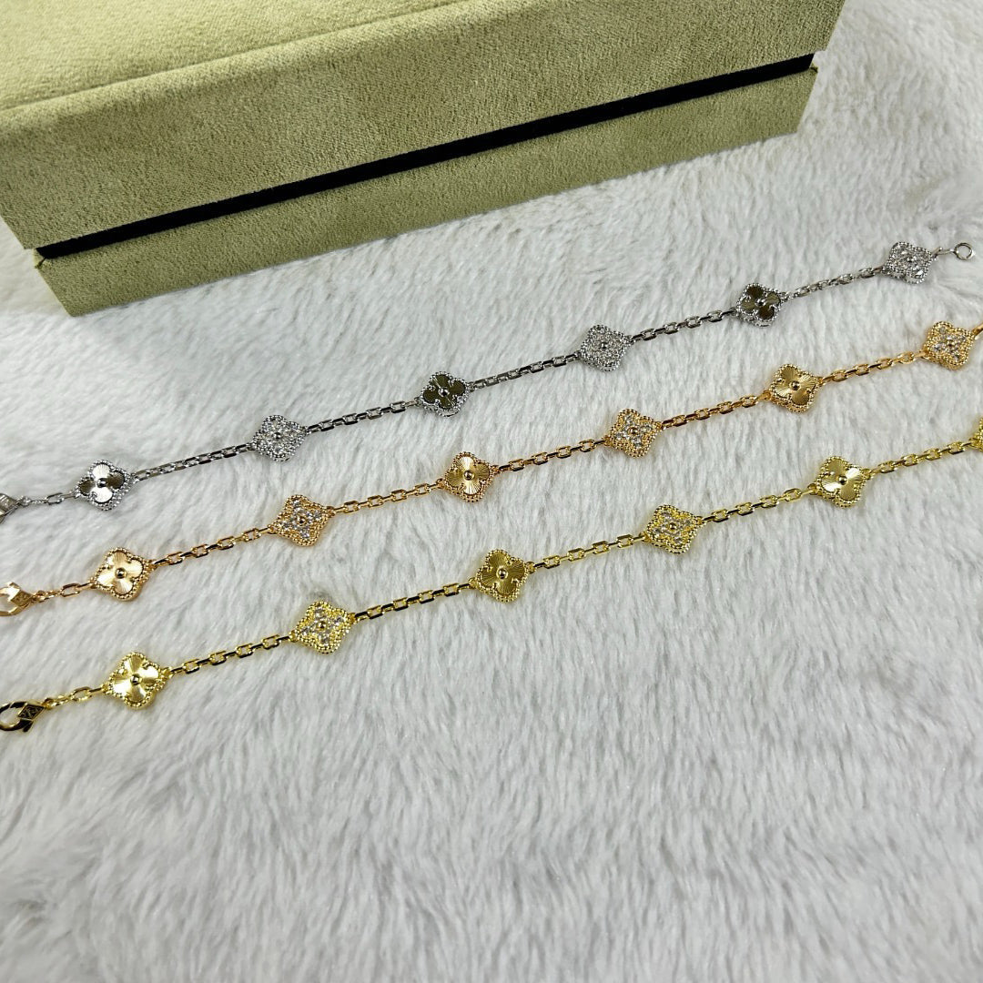 [¡®Imperial¡¯]CLOVER 6 MOTIF DIAMOND LASER BRACELET