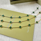 [¡®Imperial¡¯]CLOVER 6 MOTIF MALACHITE BRACELET