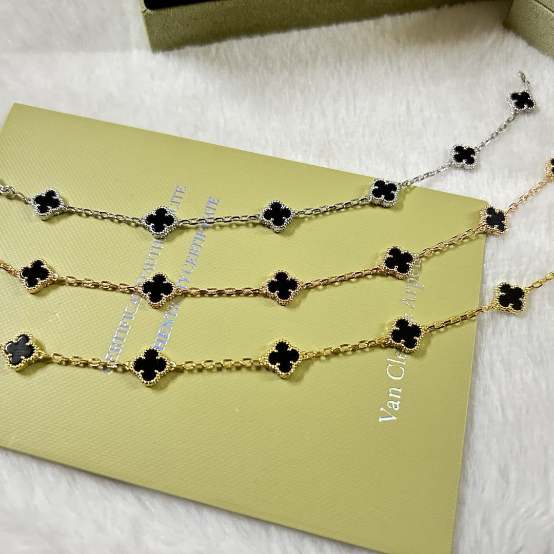 [¡®Imperial¡¯]CLOVER 6 MOTIF  ONYXS BRACELET