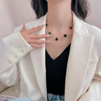 ¡®Imperial¡¯CLOVER 10 MOTIFS ONYX NECKLACE
