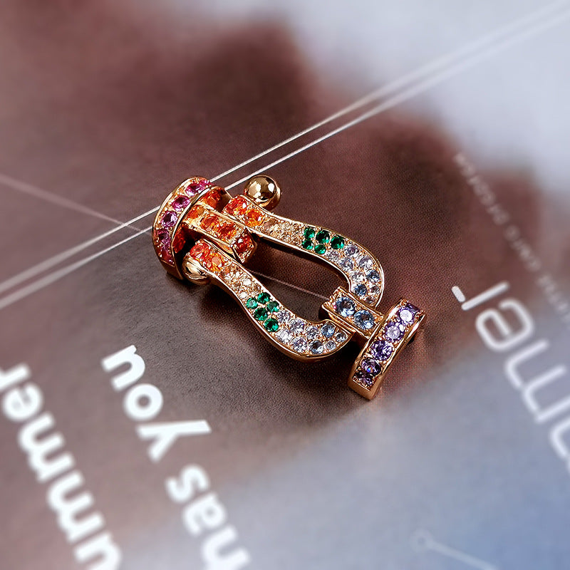 ¡®Imperial¡¯FORCE LARGE HORSESHOE  COLORED DIAMOND BRACELET ROSE GOLD