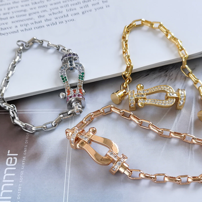 ¡®Imperial¡¯FORCE LARGE HORSESHOE CLASP  METAL BRACELET