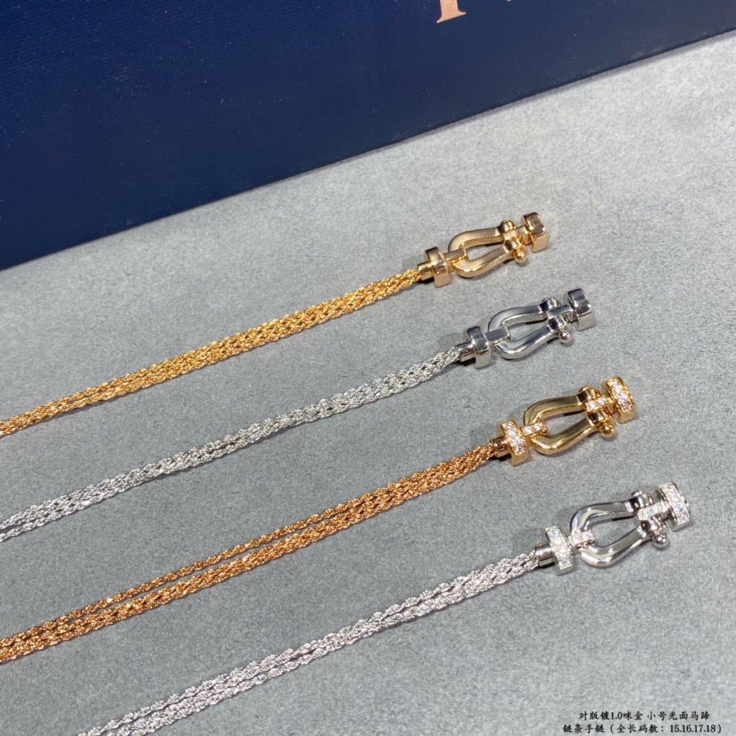 ¡®Imperial¡¯FORCE SMALL HORSESHOE  DIAMOND CHAIN ROPE BRACELET
