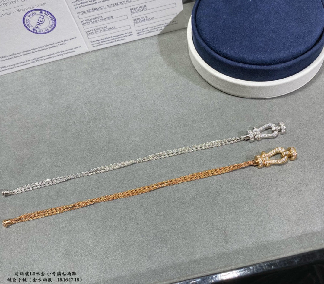 ¡®Imperial¡¯FORCE SMALL HORSESHOE  DIAMOND CHAIN ROPE BRACELET