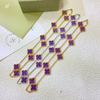 ¡®Imperial¡¯CLOVER 10 MOTIFS  PURPLE VIOLET  NECKLACE