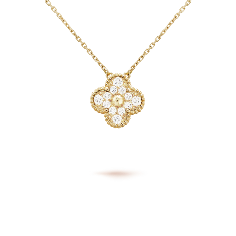 ¡®Imperial¡¯CLOVER 15MM DIAMOND SINGLE FLOWER NECKLACE