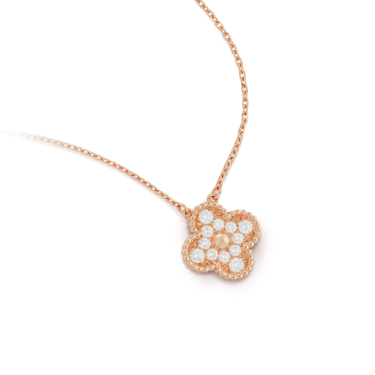 ¡®Imperial¡¯CLOVER 15MM DIAMOND SINGLE FLOWER NECKLACE