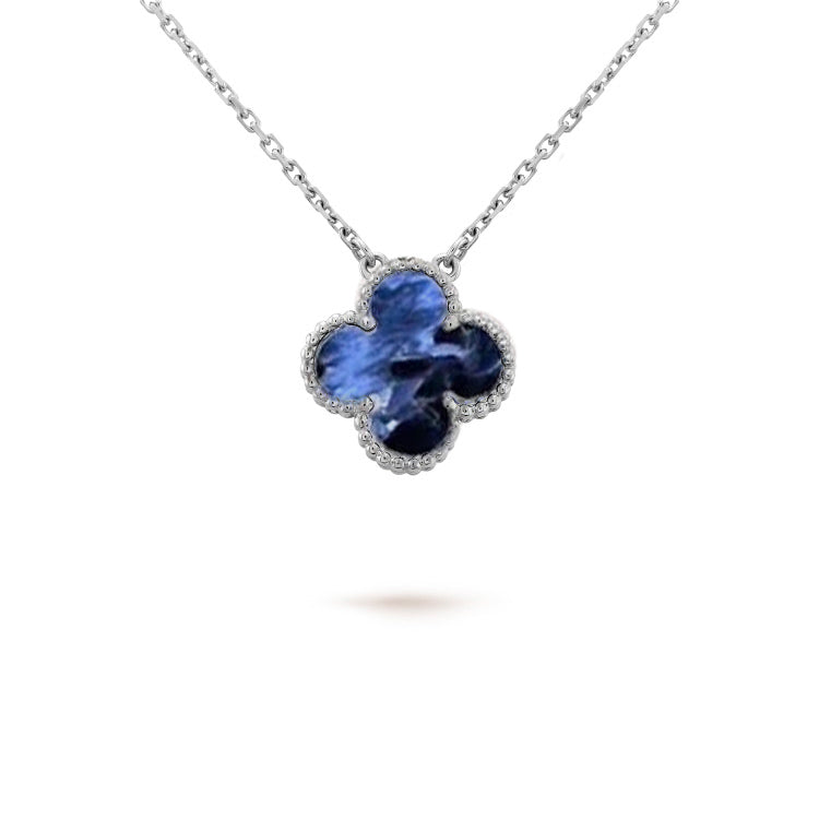 ¡®Imperial¡¯CLOVER 15MM PIETERSITE NECKLACE SILVER