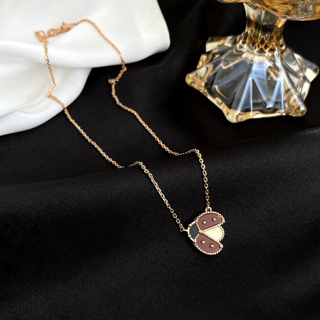 ¡®Imperial¡¯LUCKY  CARNELIANS LADYBUG NECKLACE