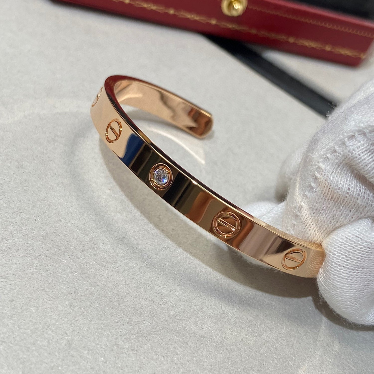 ¡®Imperial¡¯LOVE BRACELET 6.1MM 1 DIAMOND OPEN CUFF