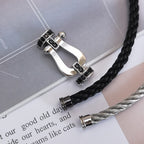 ¡®Imperial¡¯FORCE LARGE HORSESHOE BLACK DIAMOND BRACELET SILVER