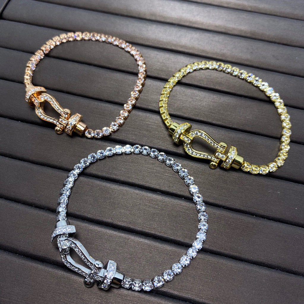 ¡®Imperial¡¯FORCE  LARGE HORSESHOE FULL DIAMOND TENNIS BRACELET