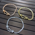 ¡®Imperial¡¯FORCE  LARGE HORSESHOE FULL DIAMOND TENNIS BRACELET